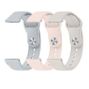 3 Apple Watch Bands Silicone Replacement Watch Straps 20mm